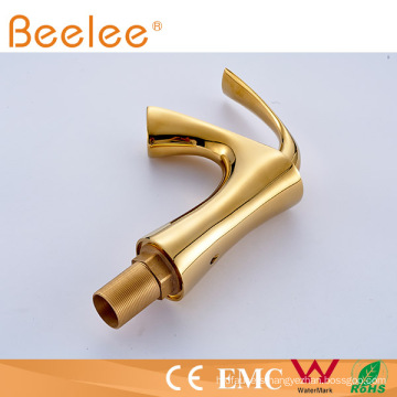 Gold Palted Single Lever Handle Basin Faucet Ql14026g